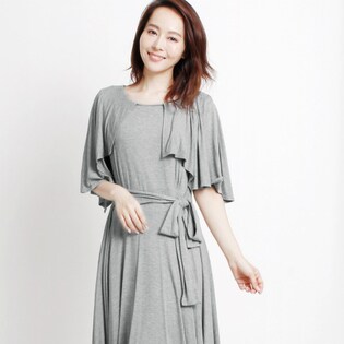 Martha ケープスリーブカットソーワンピース gr グレー Lを税込 送料込でお試し サンプル百貨店 Martha