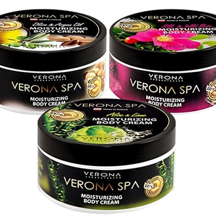 【3種×各2個セット】ヴェローナスパ ボディクリーム 各175ml（アロエ＆ライム/オリーブ＆アルガンオイル/シルク＆ワイルドローズ）