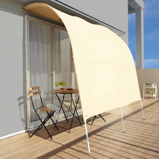 アーチ型サンシェード 幅3m ベージュ