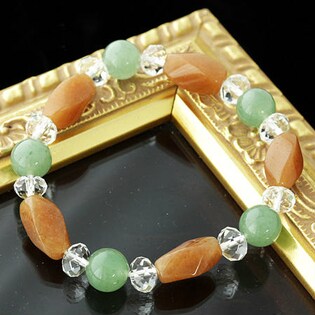 天然石ブレスレット オレンジ系