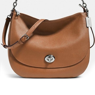 COACH Turnlock Hobo 36762 / 115739 / SILVER/SADDLE