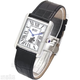 【ミッキー黒ベルト】 大人のためのミッキー＆ミニー　レディース　クォーツ腕時計 / 107