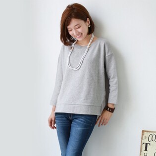 Hunch サイドプリーツドロップショルダースウェットプルオーバー / WIY2873 / 杢グレー（06） / M