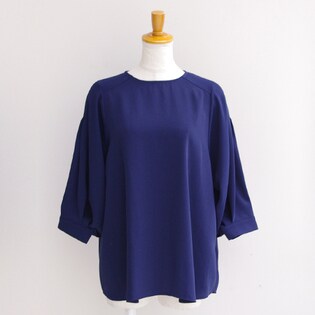 CLOCHE バックZIPとろみボリュームタックスリーブブラウス / 622-85730 / ネイビー（68） / M（02）