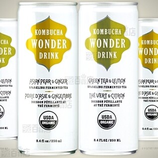 Kombucha Wonder Drink コンブチャワンダードリンク　2種計48本(アジアンペア＆ジンジャー＋グリーンティ＆レモン)