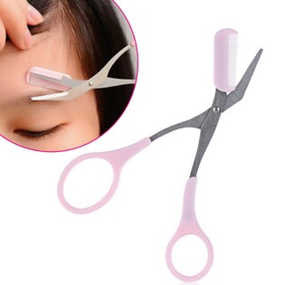 クシ付き眉毛カットハサミ