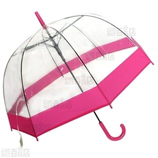 【ショッキングピンク】ドーム型　ジャンプ雨傘