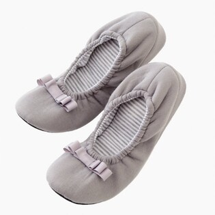ヒールアップ美脚携帯スリッパ グレー