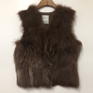 FOXファーベスト / 040003 / ブラウン / FREE