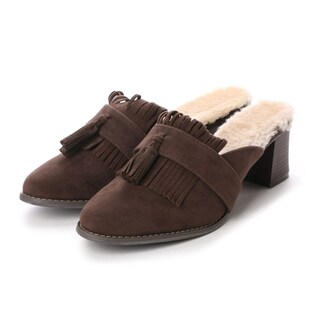 ふわふわファーサボミュール / ZP-51-57-000002SH / DBR1(ダークブラウンスエード) / #03(M23.5cm)