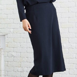 ポンチ素材の美シルエットスカート / 34667800 / ネイビー / L