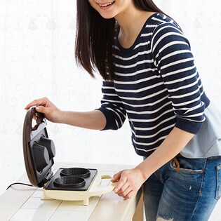 ツインカップケーキメーカー➕コーヒーメーカー 食べられる器でオシャレに料理「ROOMMATE ツインカップケーキメーカー