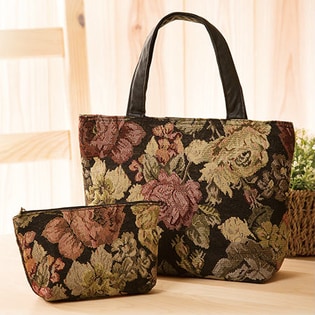HANDMADE ゴブラン織り トートバッグ大型39×50×5ポーチ付き ゴブラン織り トートバッグ（ポーチ付き）を税込・送料込でお試し