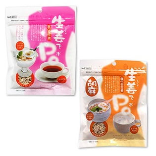 イトク食品 生姜でPo 2種6袋セット（生姜でPo×3袋、生姜でPoごま味×3袋）