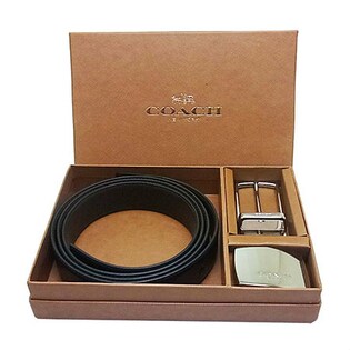 COACH ベルト&バックル2タイプ　セット COACH 2バックル ベルトセット / 64889AQ0 / ブラックを税込・送料込で