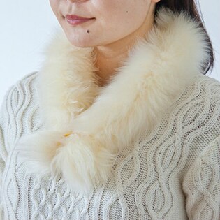 SHEEP HOUSE ムートンマフラー / クリーム / 3×55cmを税込・送料込でお  