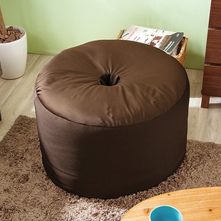 【ブラウン】ビーズクッション メガ丸 EXTRA