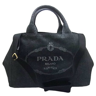 PRADA プラダ カナパ トートバッグ デニム / 1GB642 / ブラックを  