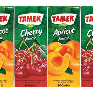 果汁40％アプリコット飲料200ml/果汁35％サワーチェリー飲料　各27本計54本