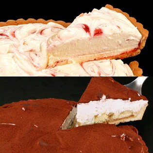 巨大7号タルト レアチーズケーキ＆ティラミスタルトセット