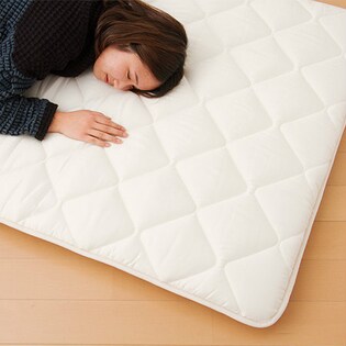 【アイボリー】帝人 マイティトップ 三層式敷布団 シングル