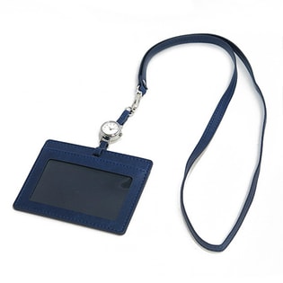 時計付き IDカードホルダー IDカードケース 社員証 パスケース / WLID002 / ブルー / FREE