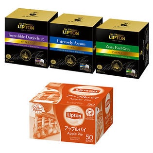 【LINE限定】リプトン4種セット（サー・トーマス・リプトン 3種6箱／リプトン アルミティーバック 1種3箱）