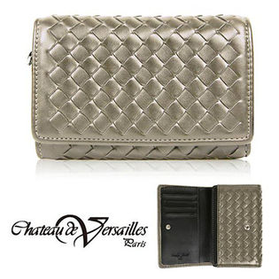 Chateau de Versailles / シャトーベルサイユ 小さいポシェットにも対応の二つ折り財布 / CV-6971 / SILVER/シルバー