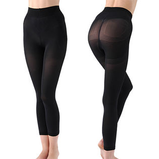 【2枚セット】【Lサイズ/ブラック】タイツみたいなショーツガードル 8分丈