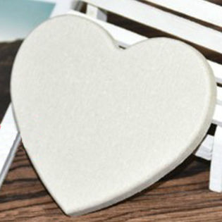 【ハート グレー】珪藻土コースター3個セット