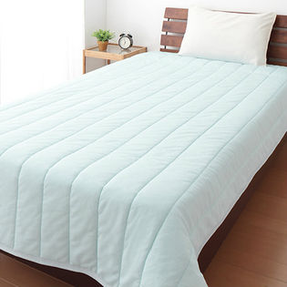 【ブルー】　京都西川 接触冷感 キルトケット セミダブル