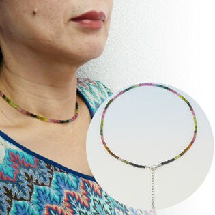 高級トルマリンネックレスカット形タイプ（留め具アジャスター式）