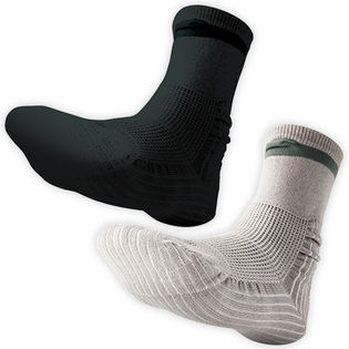 テルモ転倒予防くつ下 アップウォーク 黒×グレー 2色セット 24-25cm