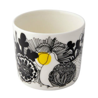 marimekko コーヒーカップ （ハンドルなし） SIIRTOL COFFEE CUP 200ml / 068439 093 / white/black/yellow