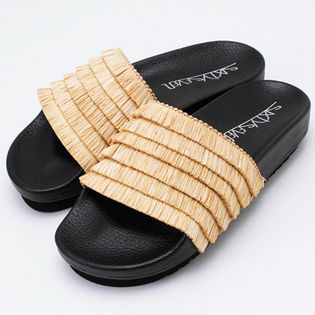 SIXTYSEVEN(シックスティーセブン)レディースサンダル/R90002-13616001010/【YELEENRAFIA】Negro×Natural/37(23.0-23.5cm)