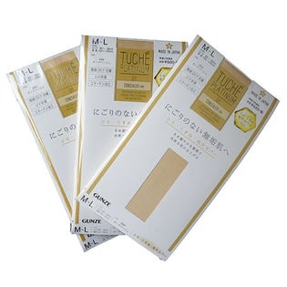 【3足セット】【M-L/ヌードベージュ】グンゼ(GUNZE)/Tuche(トゥシェ) ストッキング コンシーラータイプ(極細DCY交編)