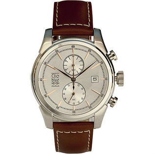 Clio blue クリオブルークロノグラフメンズウォッチ / Cb024　SV／BR / シルバー×ブラウン