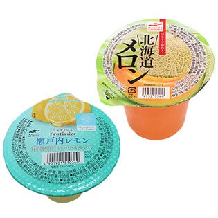マルハニチロ ゼリー2種セット(フルティシエ 瀬戸内レモン 贅沢な果汁とアロエのジュレ/フルーツあじわう北海道メロン)