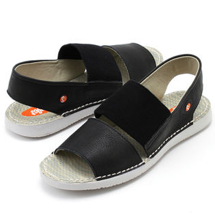 SOFTINOS(ソフティノス)ポルトガル製コンフォートサンダル / R87656-10316001010 / Black / 39(24.5cm)