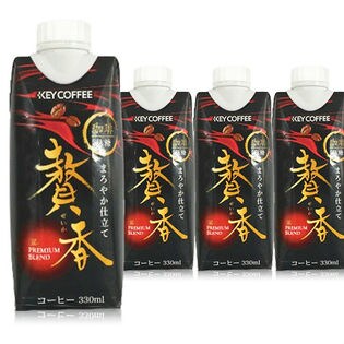 【72本】キーコーヒー まろやか仕立て贅香 無糖 330ml