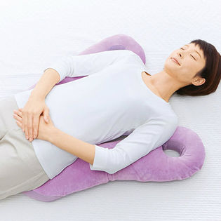 Relap首スッキリクッション(カバー式)/パープル