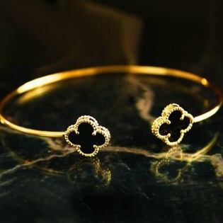 AG 幸福のクローバー デザインバングル イエロー