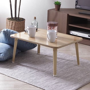 ローテーブル 折りたたみ ちゃぶ台（幅60×奥行45cm）/ナチュラル ※完成