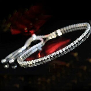 SS 【スワロフスキーエレメンツ使用】スライドテニスブレスレット