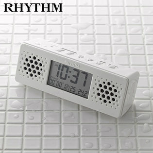 リズム時計/オーディオバスクロック アクアプルーフ ミュージック(IPX4相当 防水性能/Bluetooth対応)/8RDA73RH03