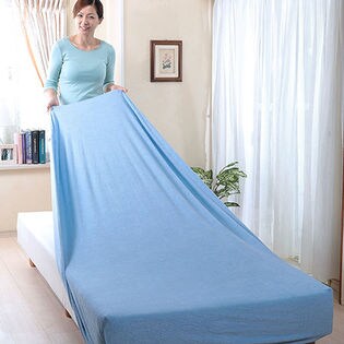 のびのびボックスシーツ(ブルー)/シングル