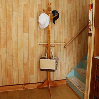 アンティークコートハンガー 3段(高さ183cm)天然木/ブラウン
