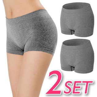 【2枚セット】【L-LL/ダークグレー2枚】エアーフィットヨガショーツ2枚組
