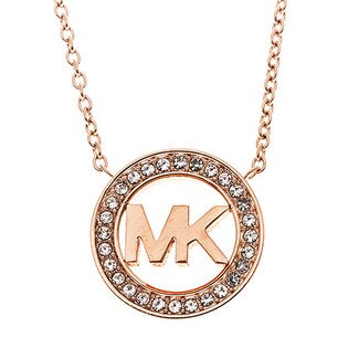 【MICHAEL KORS】パヴェ MKロゴ スタッド ネックレス / MKS-MKJ4734791 / ピンクゴールド