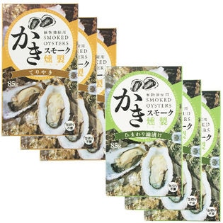 牡蠣の燻製缶詰 てりやき味・オードブル味 85g×各6缶［計12缶］（a15021）